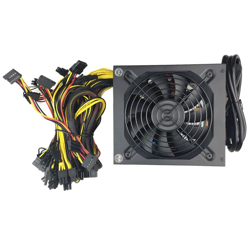 1800 Вт ATX 24pin PSU 1800 Вт эфириум ETH источник питания для R9 380 RX 470 RX480 6 GPU карты PC выключатель питания эфириум монета Биткоин