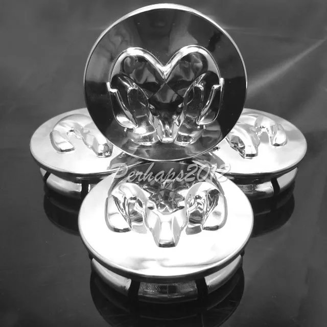 4x Chrome Emblem Wheel Center Hub Caps For Dodge Ram 1500 Avenger Stratus Caravan Nitro 54mm |