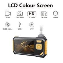 HD 1080P 4,3 дюймов Дисплей 8-миллиметровый эндоскоп с поддержкой осмотра автомобиля Камера 5/10 м эндоскопа 2600 мА/ч, литий Батарея змея жесткий Cam