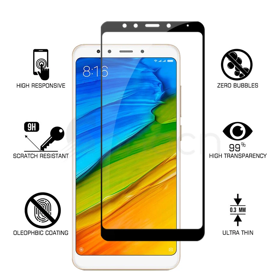 

Full Cover Tempered Glass on the For Xiaomi Redmi 5 Plus S2 5A Screen Protector Film For Redmi 4 Pro 4X 4A 16GB 32GB Glass Case