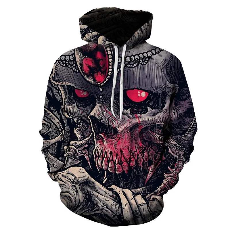 

Hot sale Skull red eyes print Autumn Bodybuilding Hoodies Sweatshirts Gyms Clothes Tracksuit Pullover Jacket Long sleeves Hoodie