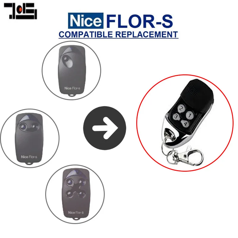 

The remote for 433mhz Nice Flor-s rolling code garage door replacement universal remote