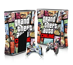 Kopen GTA V Sticker Cover Voor Microsoft Xbox 360 Slim Decal Skin Console amp; 2 STKS Contr ocirc;le Skin Sticker