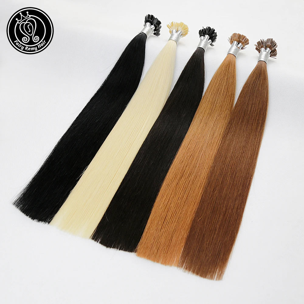 Сказочные волосы Remy 22 дюйма 1 г/прядь натуральные накладные Человеческие Fusion с