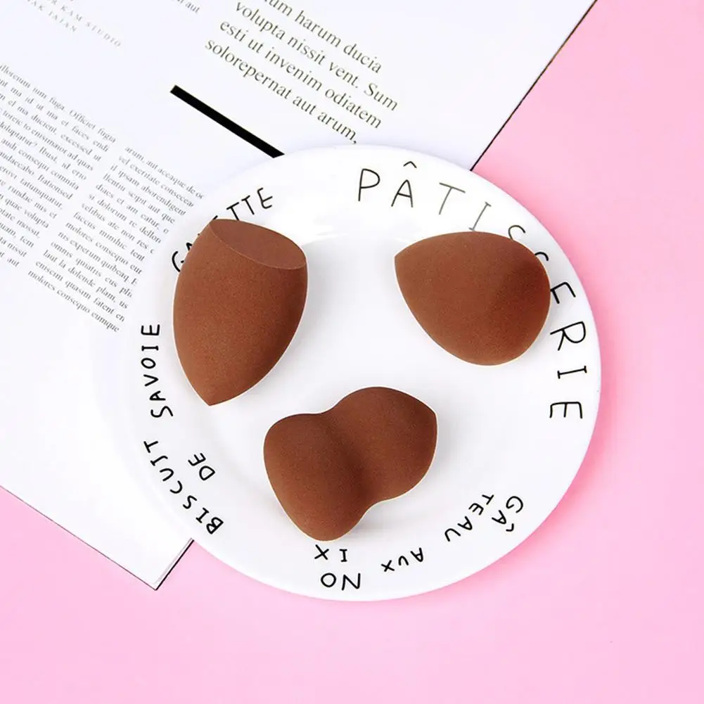 Hobbyline 3 шт. спонж для макияжа, косметический спонж, корректор, пудра, спонж, косметический инструмент с подставкой для пудры