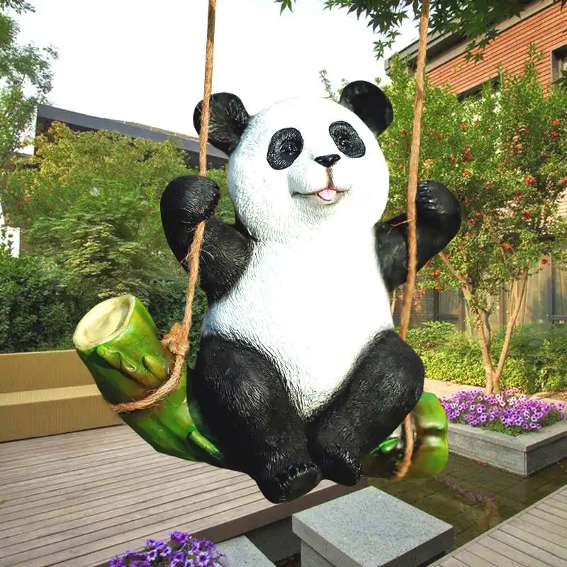 Vivid Arts Panda en résine intérieur/extérieur décoration de jardin NF-pnda-B