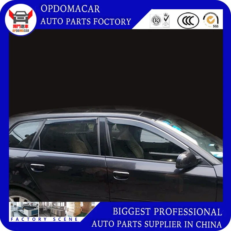 

High quality 4 Piece Injection molding trim vent shade rain sun wind deflector window visor for AUDI A3 2009-2013 2014-2017