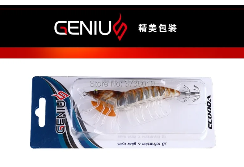 Ecooda Genius90mm 20 г 3,5# крючок 75 мм 12 г 3,5# тонущий крючок Squality крючок для наживки Рыбалка светящиеся приманки Egi наживка для кальмара приманки