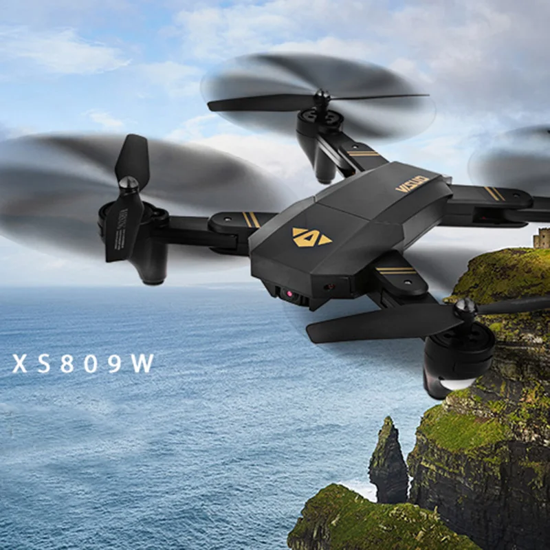 Дрон на ру Visuo XS809W XS809HW мини складной селфи с Wi Fi FPV 0.3MP или 2MP камера высота