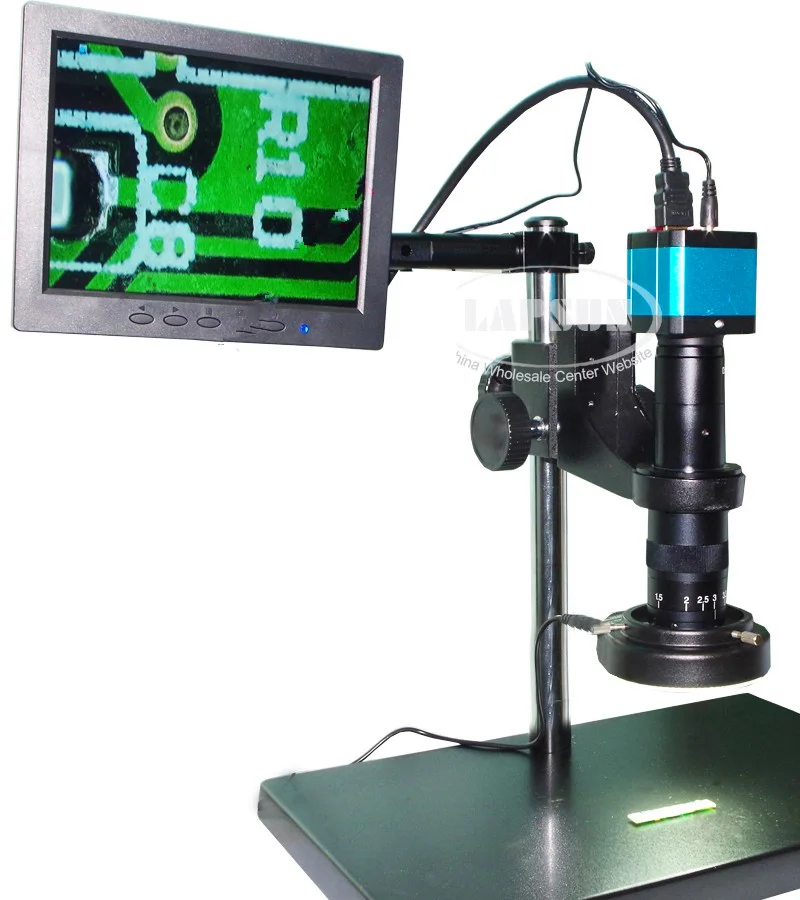 

Chip electronic detection HDMI video microscope With crosshair 0745 zoom lens 8-inch display 2 million pixel camera With SD card