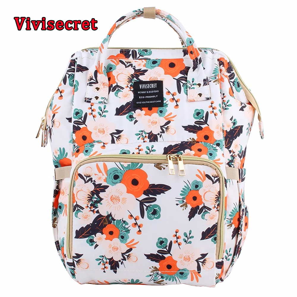 

2019 Fashion Printed Baby Bags for Mom Maternity Baby Diaper Backpack Waterproof Nappy Mom Backpack Stroller Bag