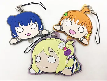 

Love Live Kotori Anime keychain Nico Rin Umi Maki Chika Riko Yoshi Kunikida Kanan Rubber strap/phone charm G00887
