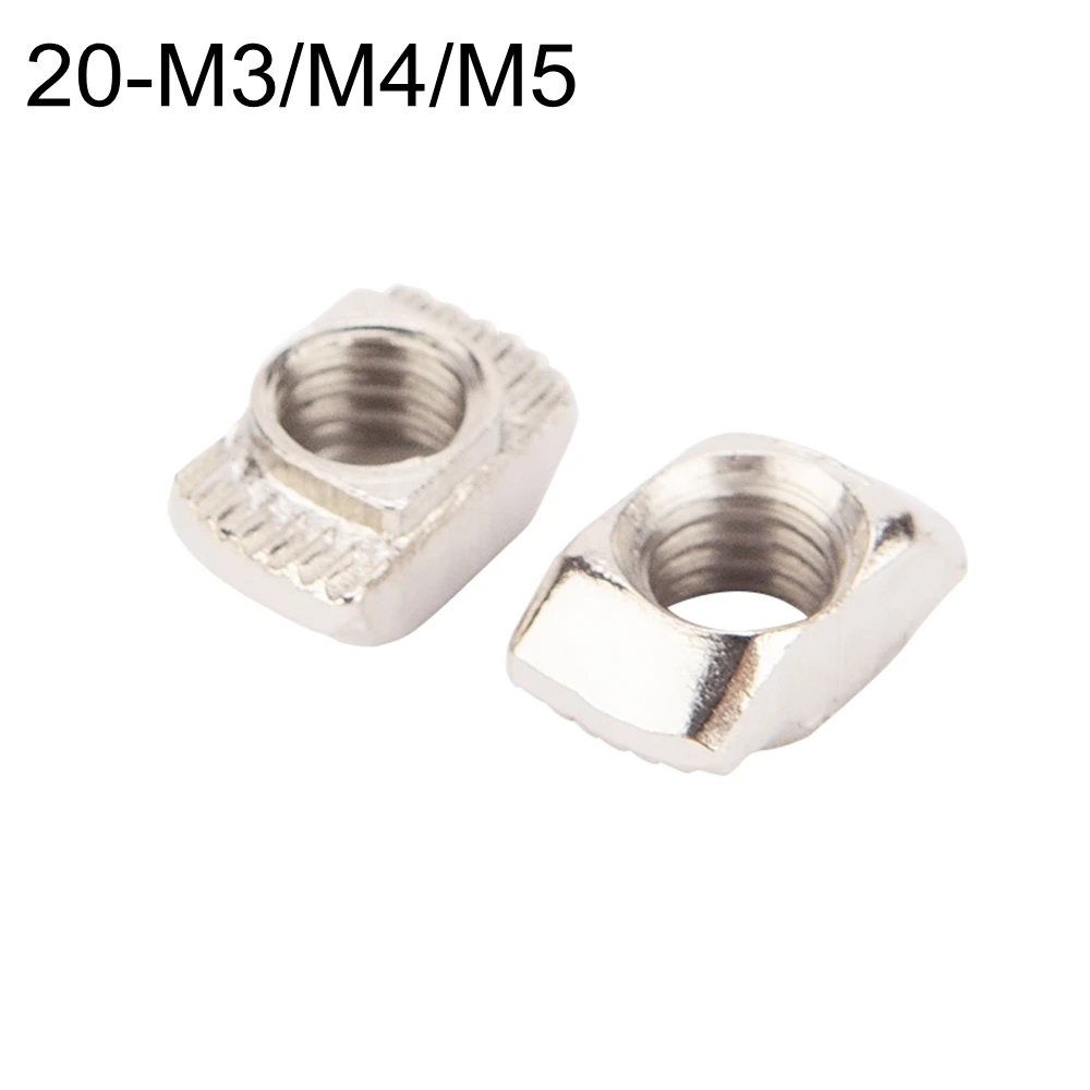 50pcs M3 M4 M5 20 Series T Slot Hammer Head Nut Connector T Nut