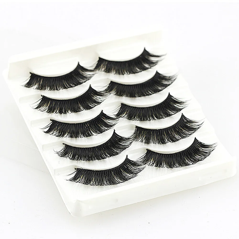 

Crescent Princess False Eyelashes Thick New Multilayer Cross Section W-1 natural faux mink lashes magnetic eyelashes make up #05