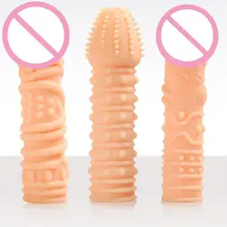 Взрослые для увеличения пениса многоразовые презервативы пенис, насадка, секс-игрушки для мужчин силиконовый удлинитель пениса