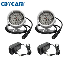 CDYCAM 2 шт CCTV светодиоды 48IR осветитель свет ИК инфракрасного ночного видения металлический водонепроницаемый заполняющий свет для камеры видеонаблюдения