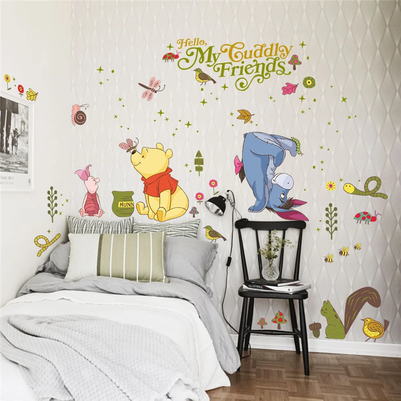winnie the pooh murals for a nursery
