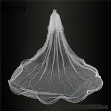 Свадебная вуаль с расческой Mrs Win Роскошная двухслойная блестящая вуаль невесты благородная свадебная фата F
