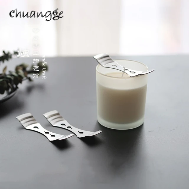 1/2/3pcs Metal Candle Wick Holder Centering Devices Silver Candle