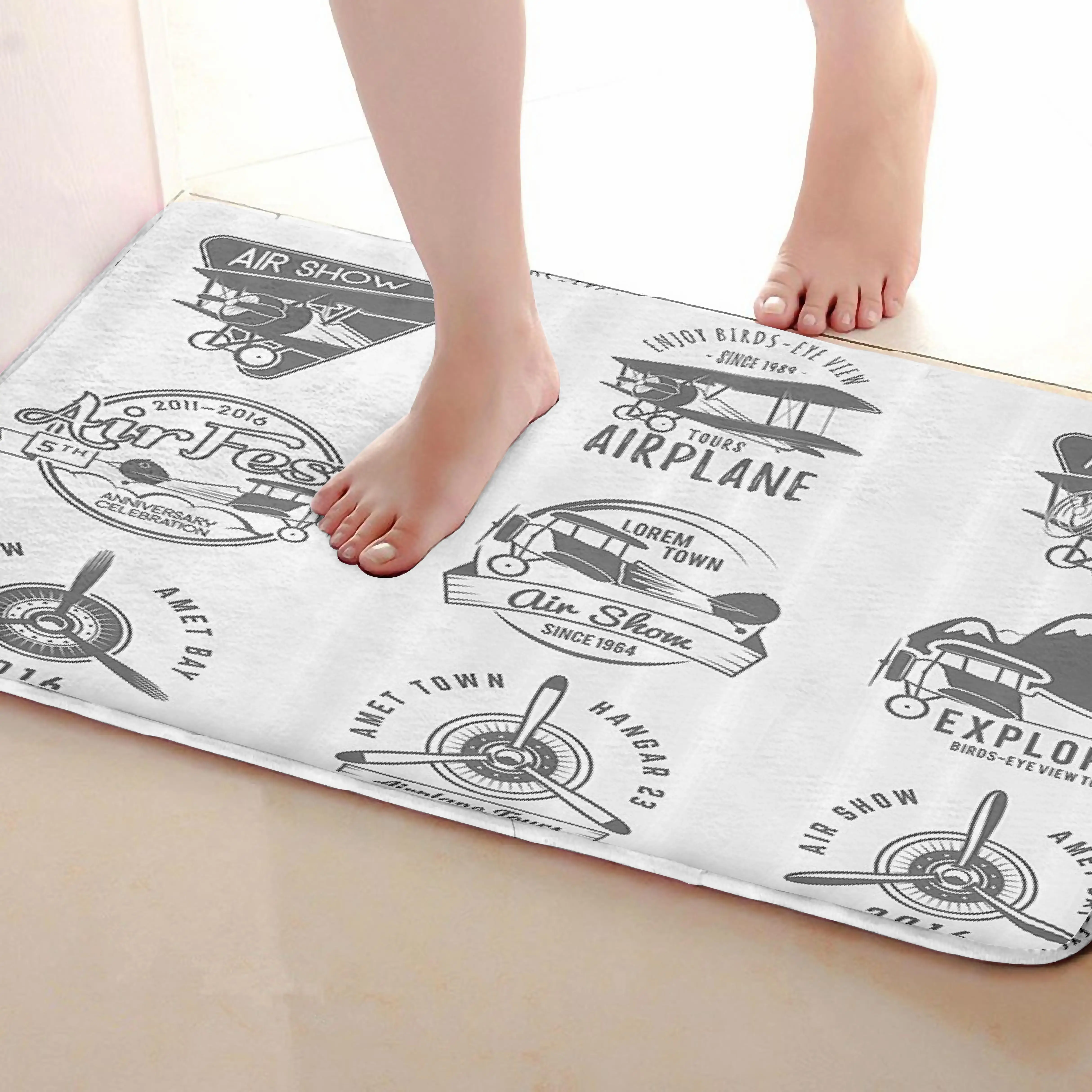 Самолет стиль Коврики для улицы, смешной Противоскользящий коврик для ванной, дверные коврики, дверные коврики под входную дверь