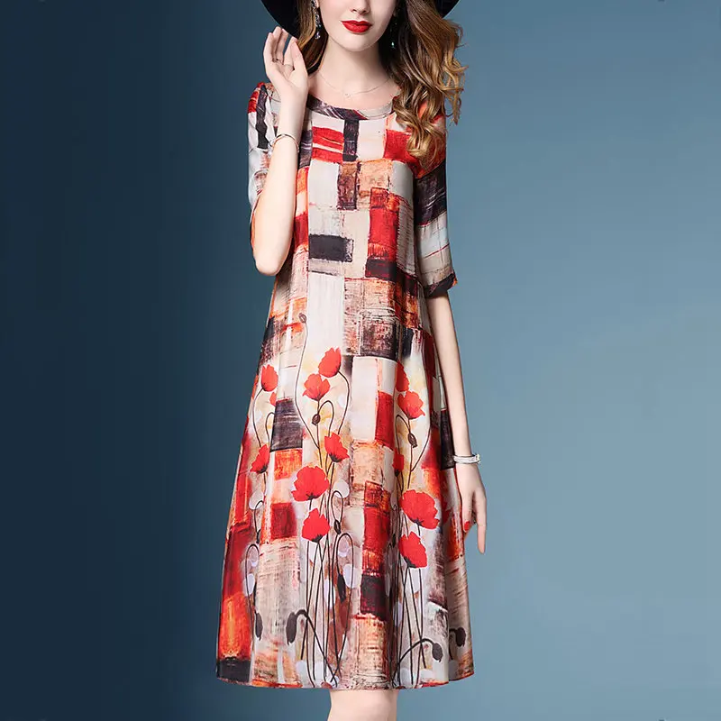 2018 Новое поступление женское платье Лето Модный Принт Vestidos Feminino платья