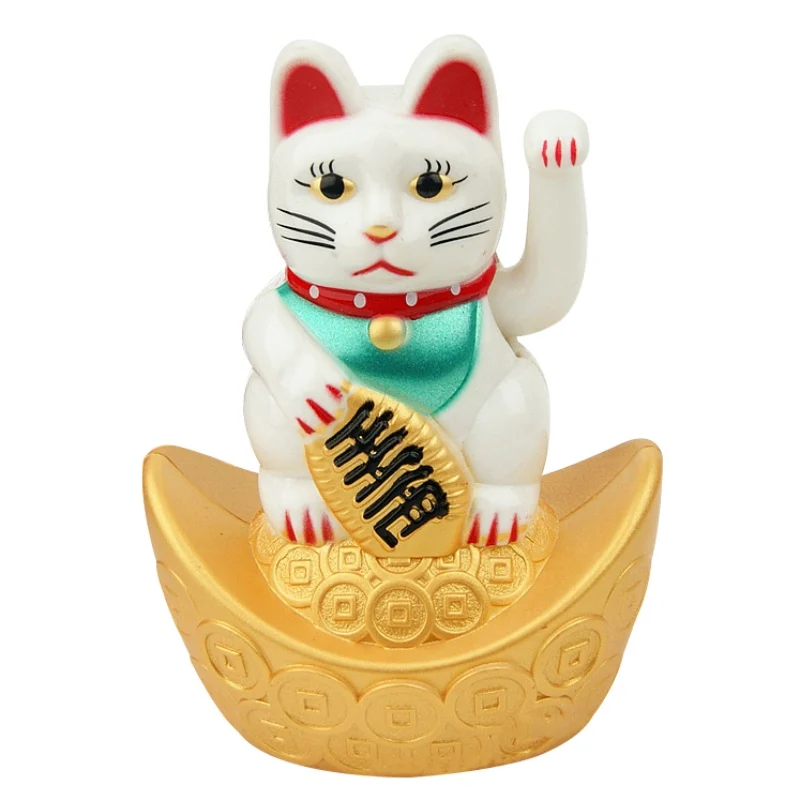 Новейший китайский стиль счастливый кот богатство развевающаяся рука кошка золото Maneki Neko Добро пожаловать кошка ремесло искусство магазин украшения отеля - Color: 5