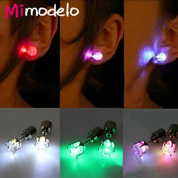 

Hot cool fashion unique design LED Earrings Light Light Up Bling Ear Studs Dance Party Accessories Women