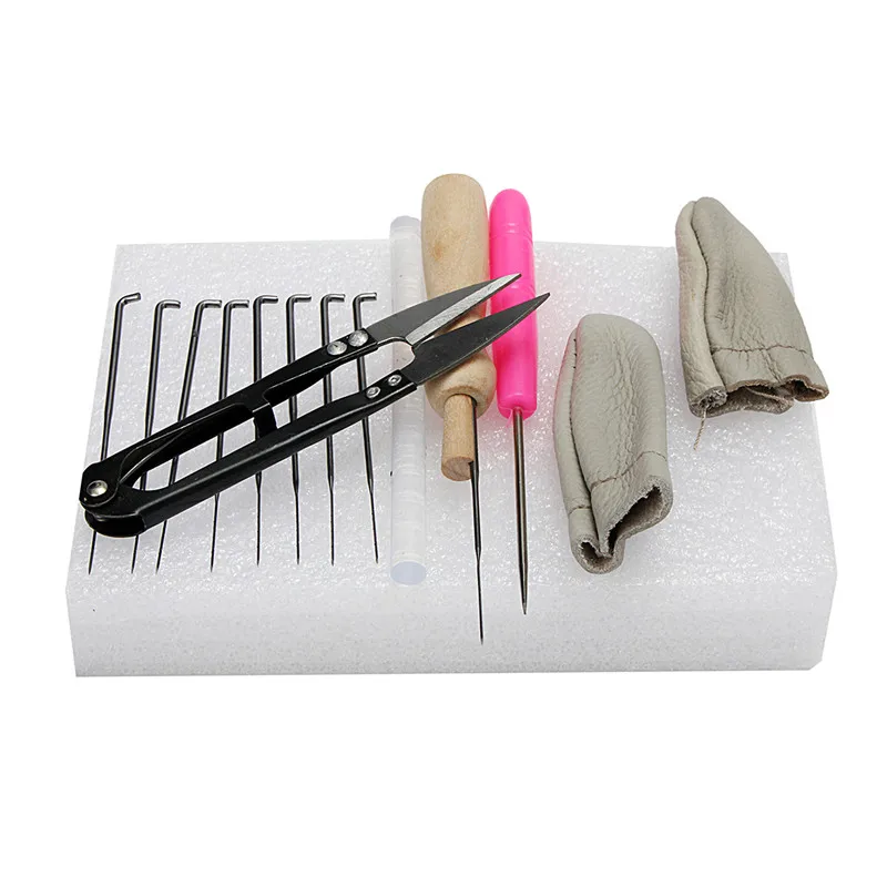 

Practical 1 Set Kit Wool Felt Tools Needle Felting Starter Kit Mat Scissors Needle for Home DIY Handwork Tools Accessories