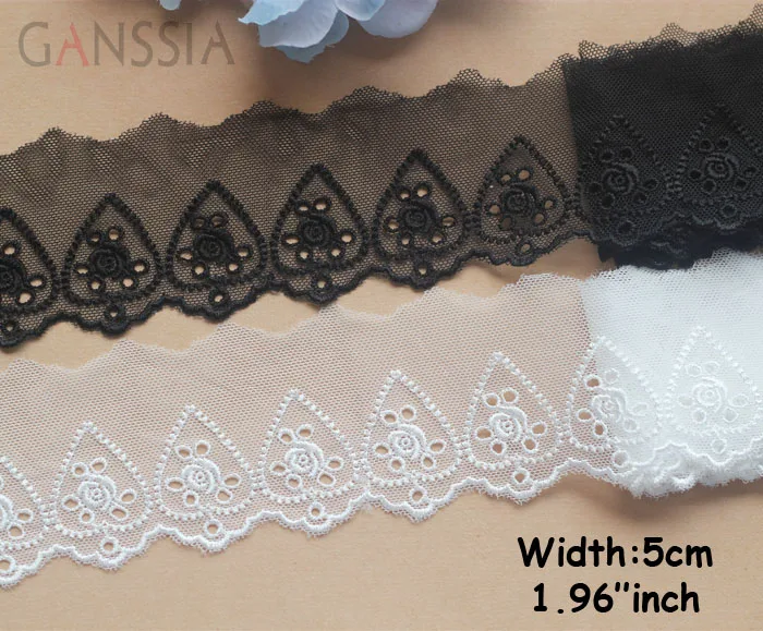 

1yard/lot Width:5.0cm Rose design hollow mesh lace, embroidered lace for scrapbooking,trimming lace for garment (ss-634)