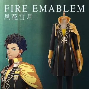 Fire Emblem Game: Three Houses Claude Von Regan Fancy Battle Boys Cosplay Costume Uniform Top Shirt Pants Cloak
