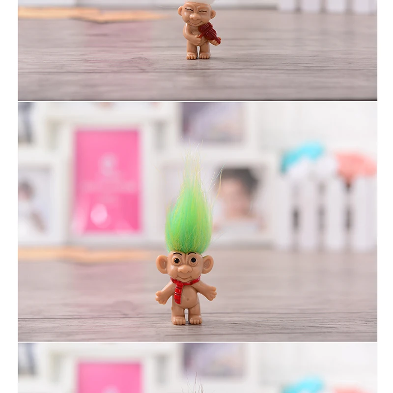 

Wholesale 8 styles Colorful Hair Troll Doll Family Members All Kinds of Babies Dam Trolls Toy Gift Happy Love Family Children