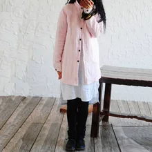 YoYiKamomo Осенняя Женская куртка большого размера новая Оригинальная куртка с длинными рукавами Свободная Женская куртка макси