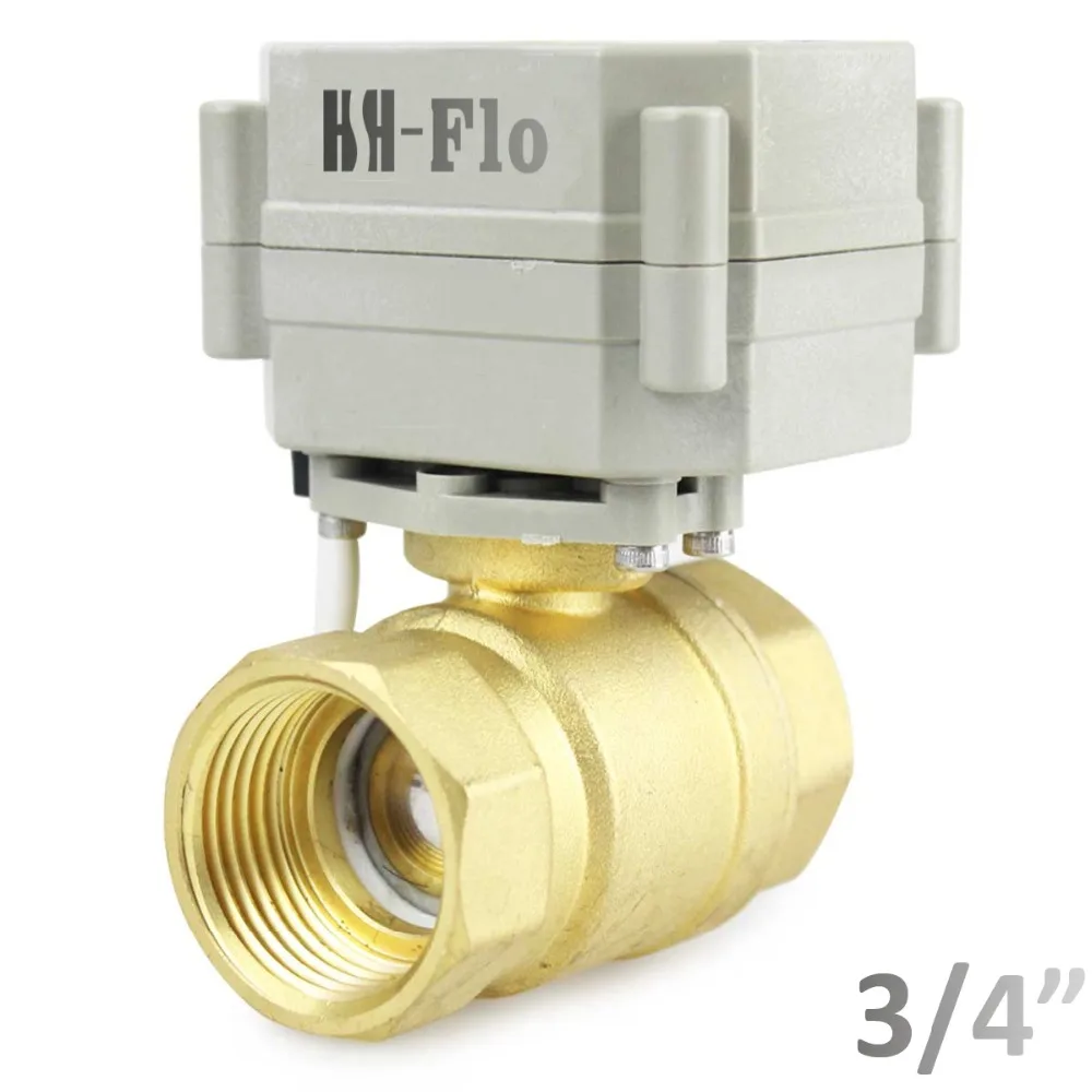 

HSH-Flo 3/4" DN20 DC12V 2 Way Motorized Ball Valve,Brass Position Feedback CR5-01 Electric Ball Valve
