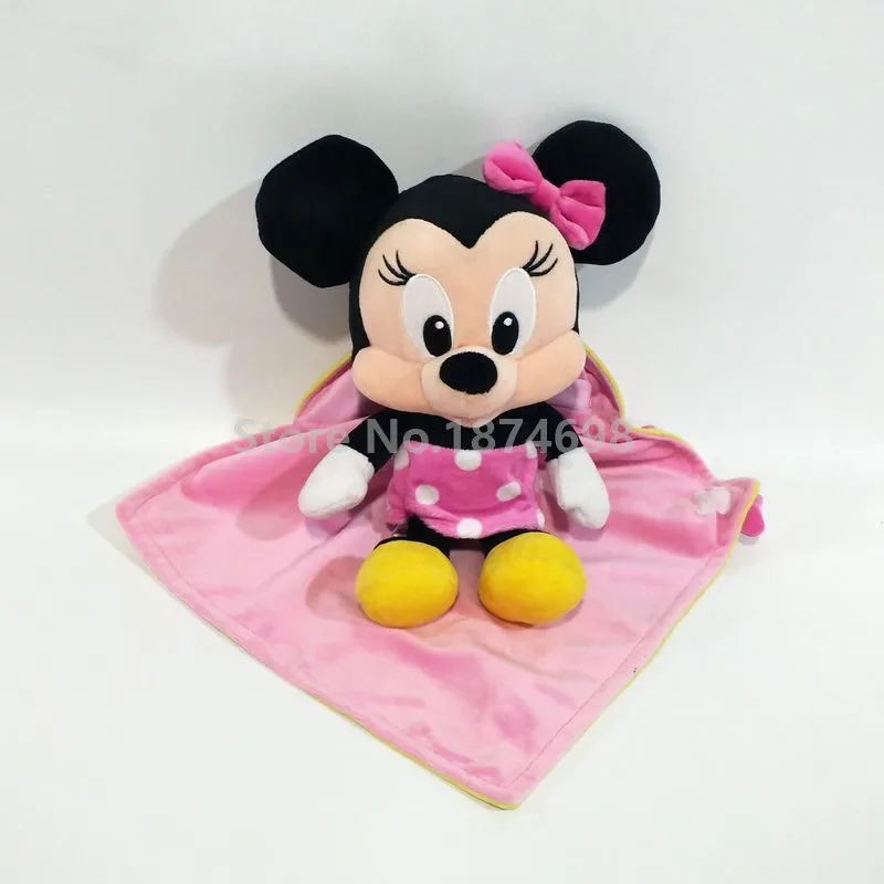 Плюшевые пеленки для младенцев с Микки и Минни 28 см|baby plush|mickey minniekids toys |