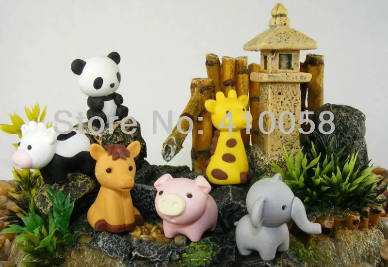 

Free Shipping 44 PCS Cute Animal Eraser Lovely Small Animals Eraser for Stationery Collection Wholesale Price