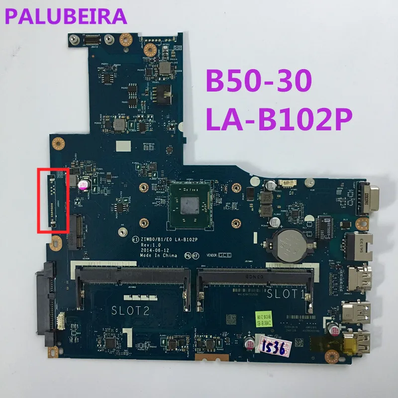 PALUBEIRA для Lenovo B50-30 Материнская плата ноутбука ZIWB0/B1/E0 LA-B102P DDR3 с процессором N2830