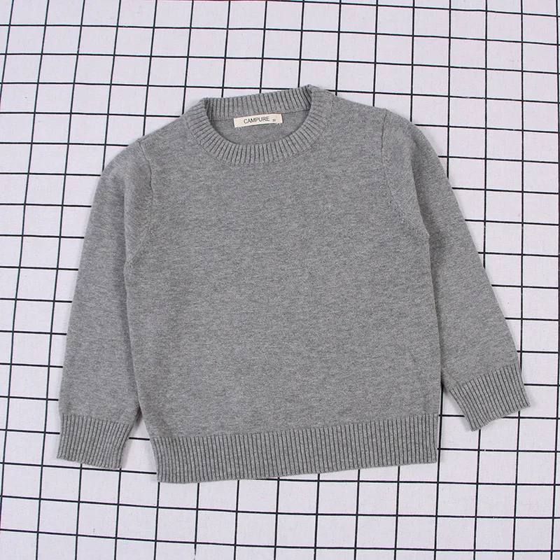 Boys Girls Cotton Sweater Kids Casual Basic Solid Sweaters Baby Boy Girl Long Sleeve O-Neck Tops Children Spring Color Clothing (5)