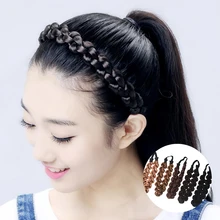 M MISM, Женская скрученная синтетическая повязка из искусственных волос, эластичная резинка для волос, стильный держатель для волос, модные повязки для волос, корейские аксессуары для волос