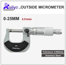 Best price 0-25mm Outside Micrometer Resolution 0.01mm screw micrometer caliper Tolerance 0.004mm High Accuracy Industrial standard