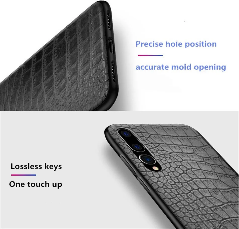 Retro Vintage Crocodile Snake Pattern Case For Huawei P20 Pro Printed PU Leather Soft Luxury Phone Back Cover For Huawei P20 (5)