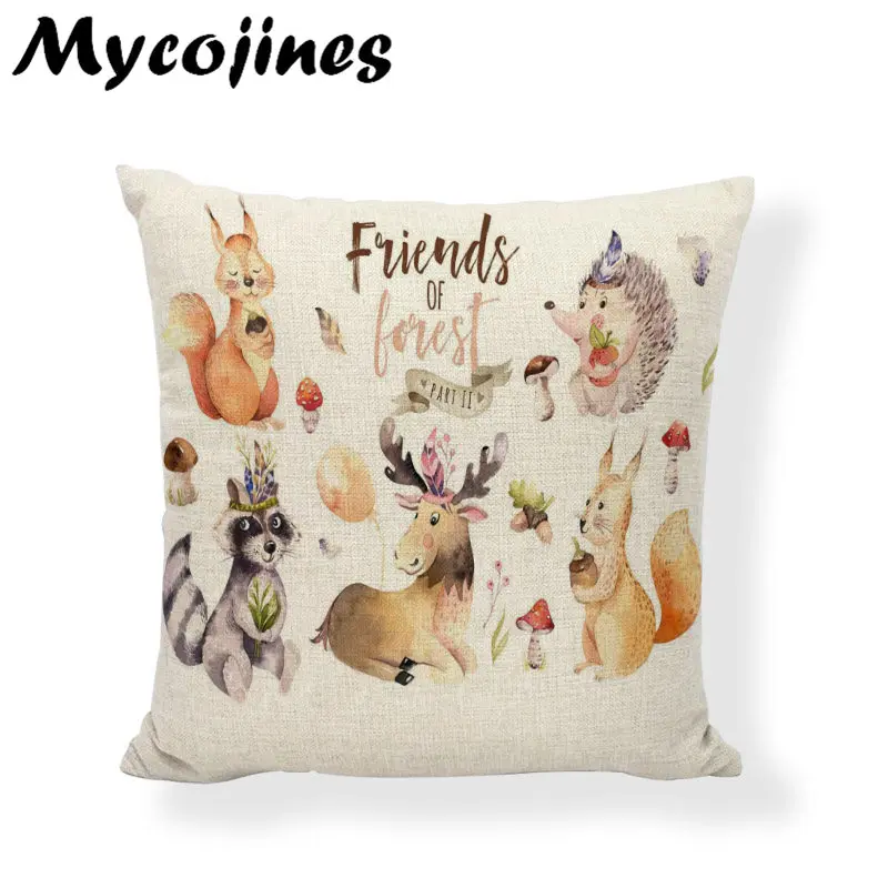 Продвижение 45x45cmCushion Сопроводительное письмо Ловец снов из перьев для девочек Цветок Олень дома Спальня чехлы для мебели белье печати