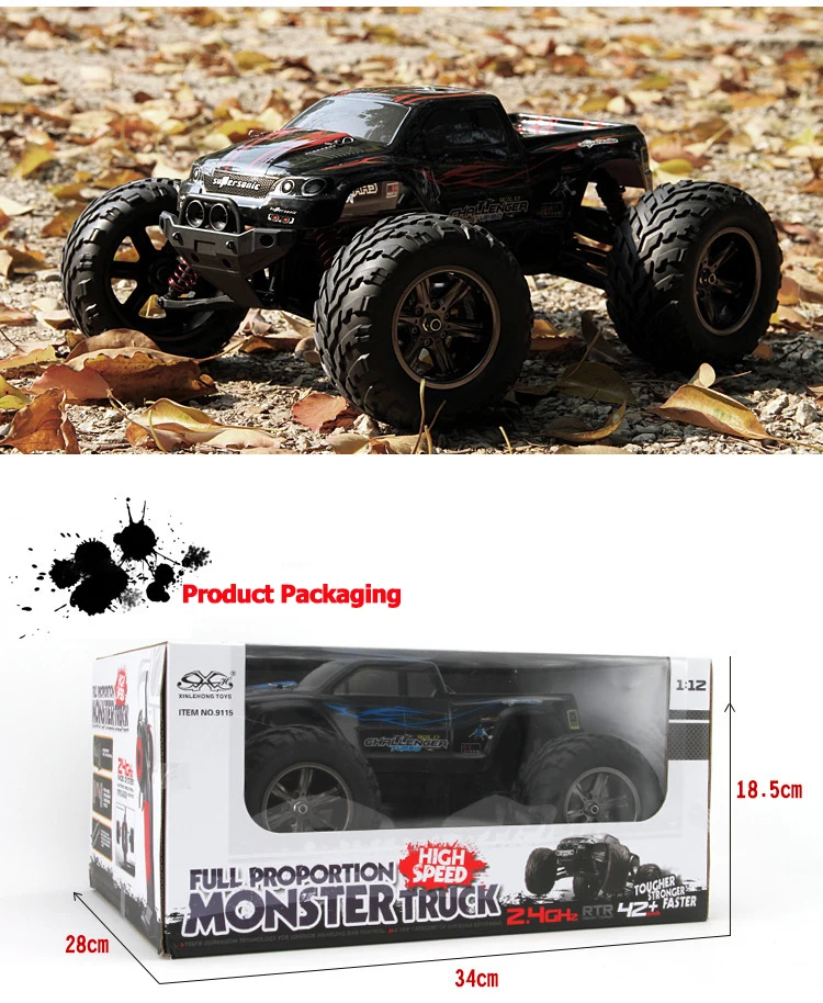 13 Hot HighSpeed RC Car 2.4G 112 Scale Car Supersonic Monster Truck Off-Road Vehicle Buggy Electronic Toy9115