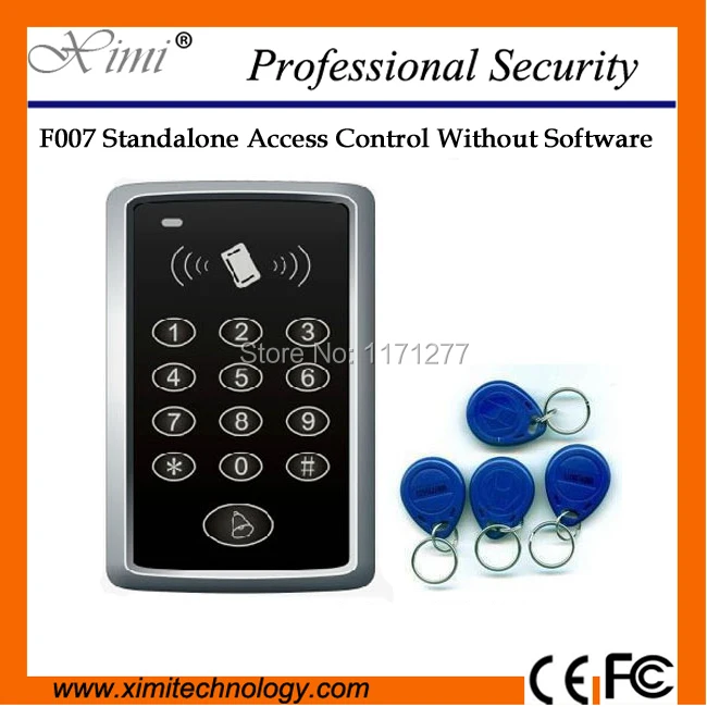 

High quality cheap 12V DC standalone access control system mf-fare card door F007 single access control