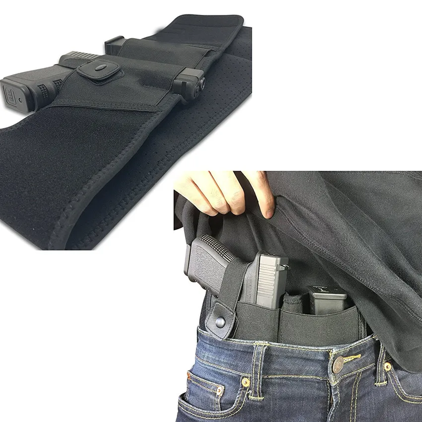 

Belly Band Holster Waist for Concealed Carry IWB Holster Handgun Carrying Magazine Girdle Belt Gun Pistols Holder Taurus Glock