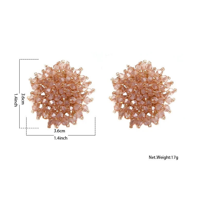 Yhpup Простые Модные новые серьги-гвоздики с кристаллами и бусинами для женщин эффектные очаровательные шикарные трендовые серьги бижутерия