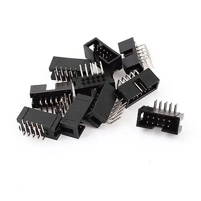 100 шт. 90 градусов 10 Pin 2 ряда 54 мм штекер JTAG разъем коробка заголовок DC3