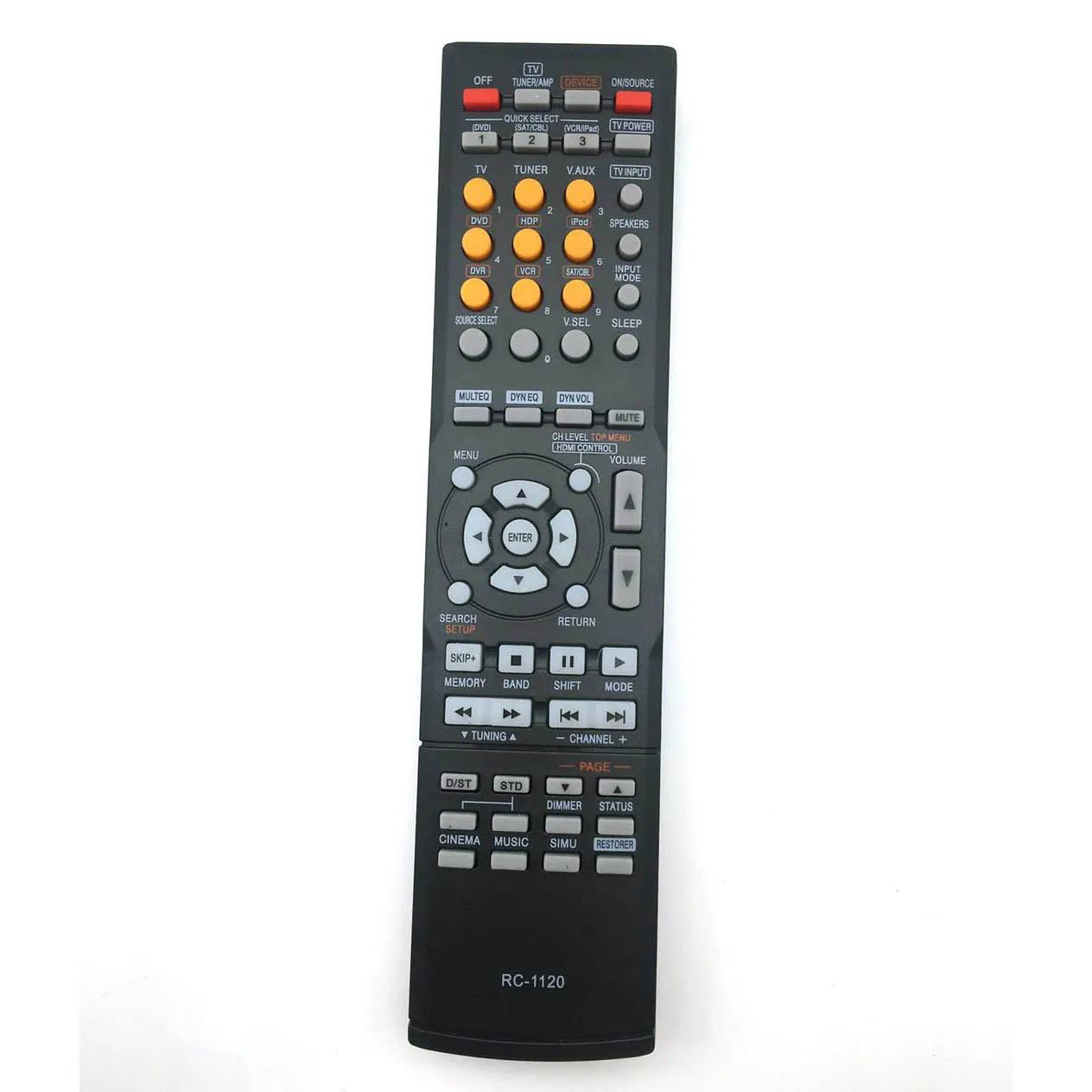 

Replaced Remote Control RC-1120 RC1120 for Denon AV Receiver AVR-590 DHT590BA AVR-1610 Television Controller