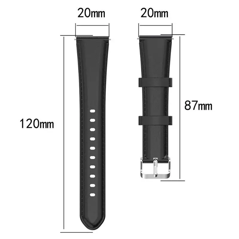 Замена 20 мм регулируемый кожаный Смарт-браслет умные часы с ремнем браслеты для Amazfit Bip Смарт-часы