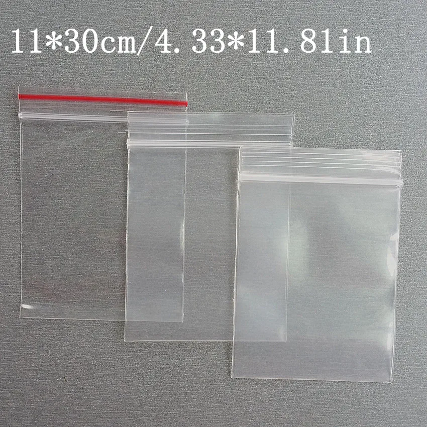 2 вида толщиной 11x30 см самозапечатывающийся молнии Ziplock Пластиковый пакет relosable клип цепь продуктовая упаковка упаковочные мешки 500 шт