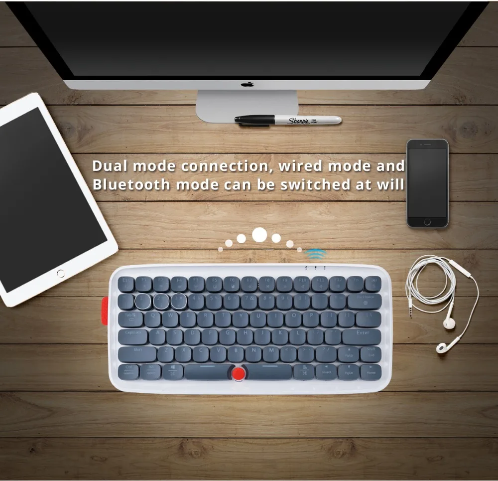 Ajazz ZERO Bluetooth Dual-mode Mechanical Keyboard 79-key RGB light Gaming Keyboard Support WindowsMac (6)